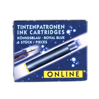 欧领online钢笔德国原装进口一次性墨囊-6个装-蓝色
