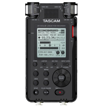TASCAM DR-100MKIII PCM 192kHz HI-Res数字录音机 中文菜单 微电影录音机