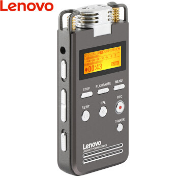 lenovo/联想 录音笔 专业HIFI播放 远距降噪微型PCM线性高清录音 会议学习商务采访B750 16G灰色