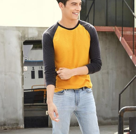 OLD NAVY 339908 男士拼色插肩袖T恤