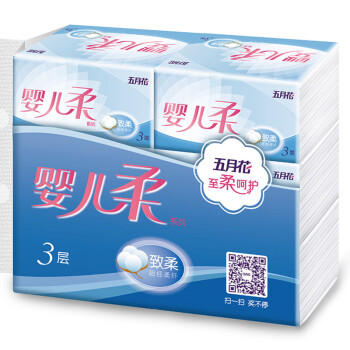 may flower 五月花 婴儿柔系列 抽纸 3层140抽*6包