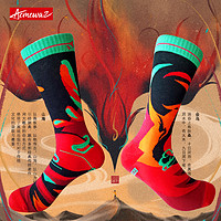 AcmewaZ  几只袜子 中国创意山海金乌潮流纯棉袜子 均码中筒