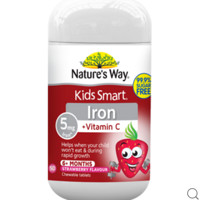 Nature's Way 儿童补铁+维生素c咀嚼片 草莓味 50片