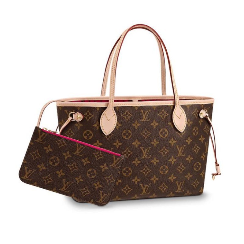 LOUIS VUITTON/LV路易威登 NEVERFULL PM 小号女士手提包  M41245 白方格N41362