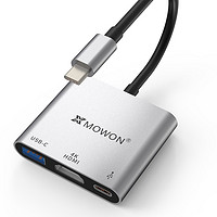 XMW 鑫魔王 Type-C 三合一扩展坞（HDMI、PD快充、USB3.0）