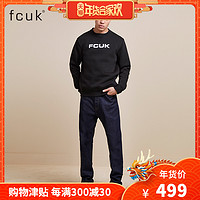 13日0点：FCUK男装直筒牛仔裤2018秋冬新品休闲时尚休闲裤54KCB