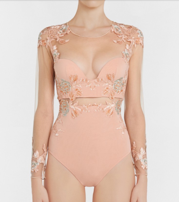 LA PERLA PEONY系列 CFI000422 女士性感塑身连体衣