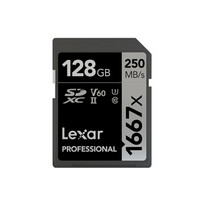 Lexar 雷克沙 1667X SD存儲卡 128G （UHS-Ⅱ、V60、U3）