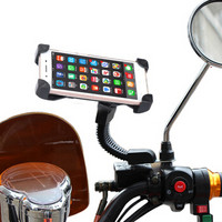 锐斯路REXWAY电动踏板车手机支架摩托车电瓶车送外卖导航架后视镜款通用 反光镜专用款