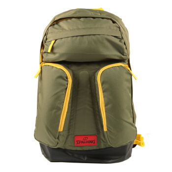 斯伯丁Spalding时尚运动休闲多功能双肩篮球背包30020-06墨绿色