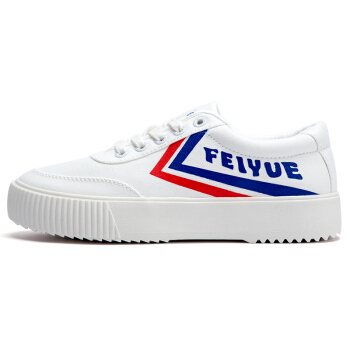 feiyue/大孚飞跃韩版松糕底帆布潮流时尚休闲厚底女小白鞋 FY-8121 白红蓝 35码