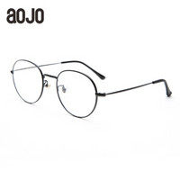 aojo新款近视眼镜框 男女款复古金属文艺眼镜 圆框 经典 FACLS1003