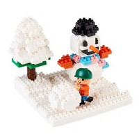 nanoblock 小颗粒积木 场景搭建系列 雪中嬉戏