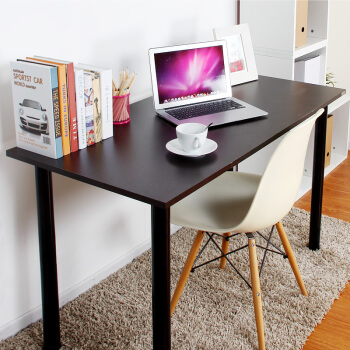 need 简易书桌 电脑桌台式家用 简约现代办公桌子 学生宿舍写字台学习桌1.2米 AC2CB-E1（120*60）黑橡面黑腿