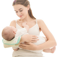 贝谷贝谷 多用哺乳枕 婴儿凉席 新生婴幼儿透气喂奶袖套婴儿手臂凉席 两用绣花款 绿色