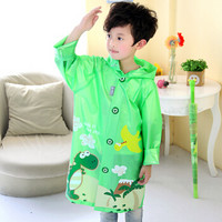 正招（kendo）儿童雨衣带书包位小学生雨披小孩卡通雨衣 R1绿色恐龙XL码