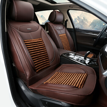 布雷什(BOLISH)五座四季通用汽车坐垫夏季凉垫仿亚麻养生全包围汽车座套座椅垫车内饰品夏朗标准款摩卡棕
