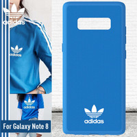 adidas（阿迪达斯） 新品三星Note8TPU经典商务贴皮防滑防摔手机保护套保护壳 蓝色