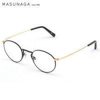 MASUNAGA增永眼镜男女复古手工全框眼镜架配镜近视光学镜架GMS-803 #49 黑色