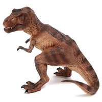 爸爸妈妈（babamama）恐龙 蹲姿霸王龙塑胶模型 侏罗纪动物模型玩具 棕色 B5022