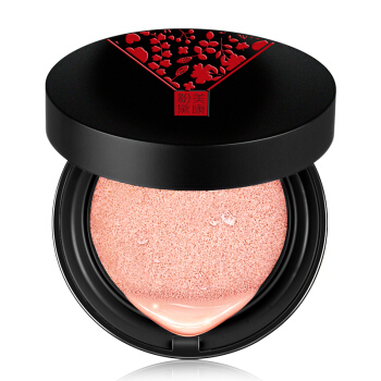 美康粉黛桃花气垫BB霜 遮瑕 持久不易脱妆 保湿 学生 裸妆 初学者 提亮肤色 桃粉15g*2