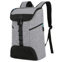 英制（BRINCH）双肩背包时尚运动休闲桶包书包多功能防水笔记本游戏本电脑包BW-900 15.6-17.3英寸灰色