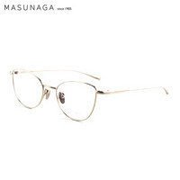 MASUNAGA增永眼镜男女复古全框眼镜架配镜近视光学镜架ALICIA #22 正金色