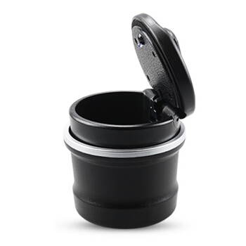 KOOLIFE 车载烟灰缸 汽车用烟缸带盖LED灯阻燃 杂物盒垃圾桶 家用办公桌通用 创意车内小饰品