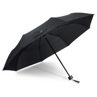 黑柠檬（BLACK LEmon）商务黑纯色雨伞轻巧防晒三折伞男女两用简约折叠伞 air商务黑