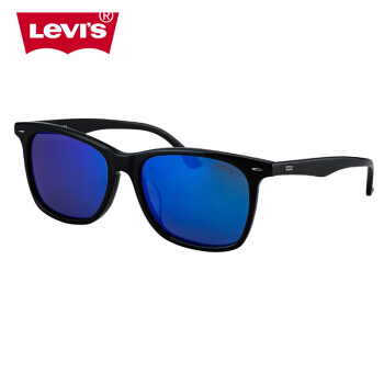 李维斯（Levi's）太阳镜 男女款黑色框蓝色片镀膜板材偏光墨镜LS92041 C01P 55