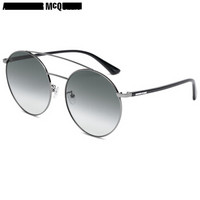 MCQ 麦昆 eyewear 女太阳眼镜 亚洲版圆框墨镜 MQ0147SA-001 枪色镜框渐变灰镜片 61m