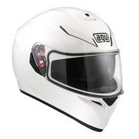 AGV 头盔 K3 SV SOLID 双镜片四季广角通风全盔 意大利机车赛车骑行防雾跑盔 白色 M