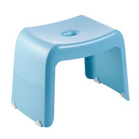 好尔 Haoer 凳子塑料凳子加厚小板凳 多彩防滑浴室凳大号蓝色1个装