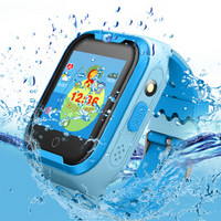 智力快车儿童电话手表 MX60智能语音问答定位手表 学生儿童移动4G拍照游泳手表手机 天空蓝