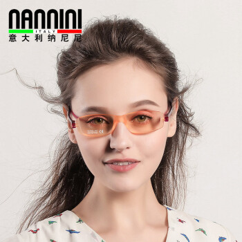 纳尼尼防蓝光老花镜男女时尚CP2-1151 进口超轻老花眼镜手机电脑护目镜红色200度