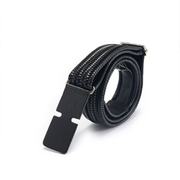 TRUSSARDI  JEANS杜鲁萨迪男士黑色粘合革编织松紧可调节腰带71L00065  9Y099999  K299 95码