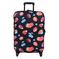 LOQI行李箱保护套 防水防雨防尘耐磨 时尚旅行拉杆箱保护套 艺术系列 草莓 M码 适用于23-26英寸行李箱