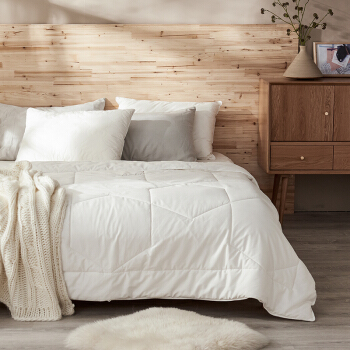 大朴（DAPU）被芯 暖绒细羊毛被 绵羊绒被子 60支纯棉面料 双人1.5/1.8米床 200*230cm