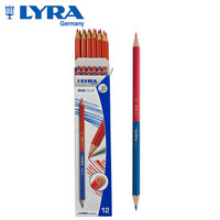 LYRA 艺雅 德国艺雅红蓝铅笔双头设计绘图标记木工彩色铅笔12支细杆L2920101