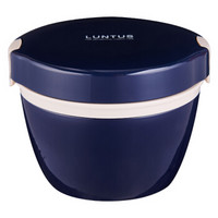 阿司倍鹭（ASVEL） LUNTUS 咖啡碗双层不锈钢保温饭盒 可微波炉加热餐盒 藏蓝色800ML
