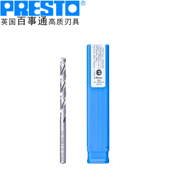 百事通（PRESTO）进口钻头高速钢直柄麻花钻咀（直径:4.3mm 刃长:47.0mm 全长:80mm）