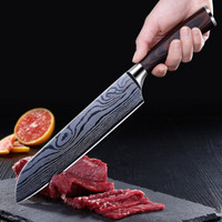 TDE 菜刀家用大马士革钢厨师刀西式主厨刀料理刀牛刀切肉生鱼片切片刀