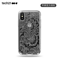 Tech21苹果新品iphone Xs手机壳5.8英寸苹果X防摔保护套 Liberty系列之纯净透明繁花款 摄像头保护无线充电