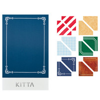 日本锦宫(King Jim)KITTA和纸胶带手账贴纸彩色胶布贴画 KITD005角框(混合)