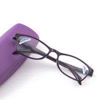 夕阳红老花镜女 耐磨树脂舒适时尚老花老光眼镜JX6021 200度 亮紫色