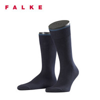 FALKE 德国鹰客 Graduate棉时尚袜口贴合商务休闲中筒男袜 深蓝色dark navy 39-42 13242-6370