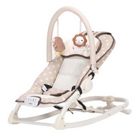 晨辉（CHBABY）婴儿摇椅摇篮震动音乐多功能宝宝哄睡神器儿童摇摇椅躺椅便携式可折叠摇床A604A电动 心形布