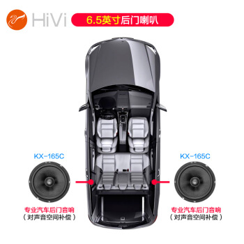 HiVi 惠威 Swan）汽车音响后门6.5英寸KX-165C同轴喇叭无损改装高音头
