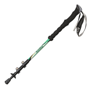 霞光 户外登山杖碳钎维手杖三节可折叠外锁健身徒步手杖 304 绿色