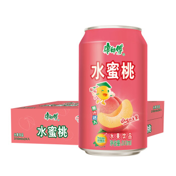 康师傅 水蜜桃 蜜桃味饮料 易拉罐装310ml*24瓶 整箱装